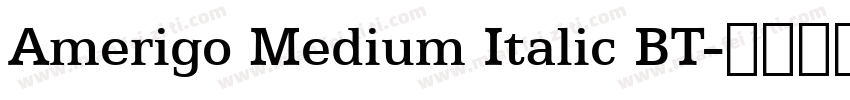 Amerigo Medium Italic BT字体转换